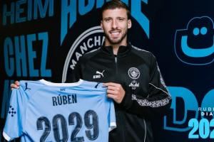 后防大将留队！官方：曼城与28岁中卫鲁本-迪亚斯续约至2029年